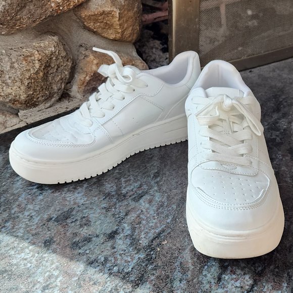 Wild Fable White Platform Sneakers Size 7.5 - Picture 3 of 16